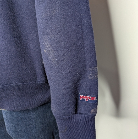 ✨3/$15 Vintage JanSport Blue Ferris University Mom Sweatshirt M - Picture 5 of 9